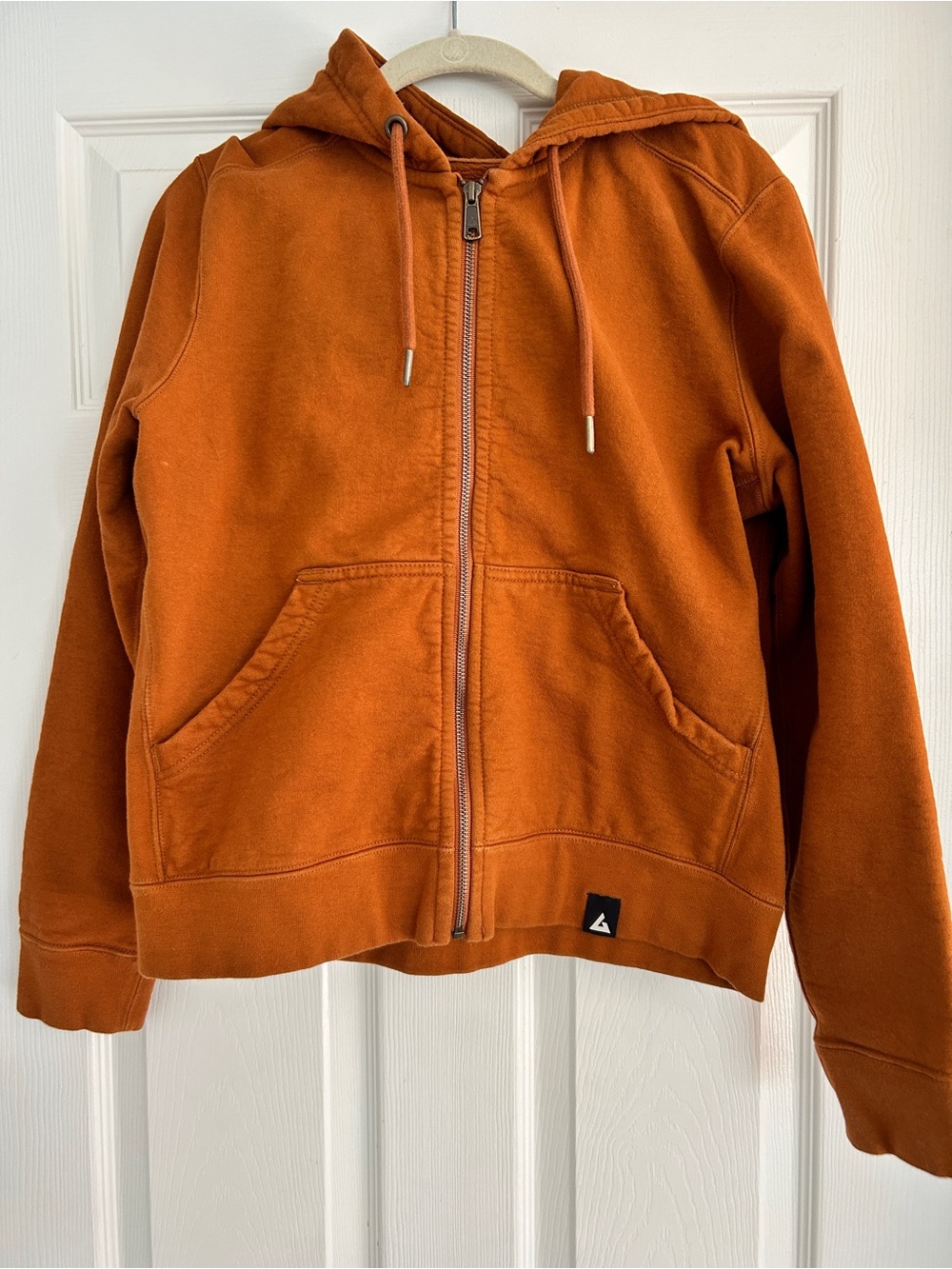 American Giant Rust Orange Zip-Up Hoodie Jacket